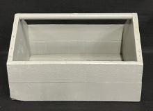 Grey Painted Wooden Toolbox/Carrier/Caddy with Handle