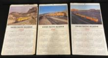 13 Vintage 1959-1968 Union Pacific Rail Road Calendar Front and Back Single Pages