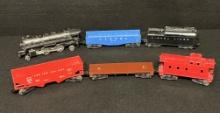 Vintage Colorful Lionel Train Engine, Cars and Caboose