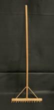 Small Handmade Wooden Antique Hay Rake