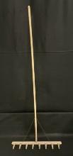 Large Handmade Wooden Antique Hay Rake