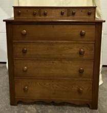 Antique Walnut Finish 7-Drawer Dresser