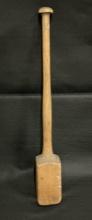 Vintage Large Rustic Wooden Handle Wood Block Masher