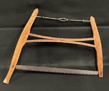 Antique Wooden Light Wood Buck Saw