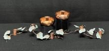 Pair of Copper Vine Candleholders & Copper Craft Copper Candlestick Holders