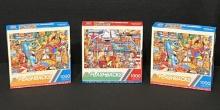 Antiques & Collectibles and Two Beach Time Flea Market 1000 Piece Puzzles & Posters