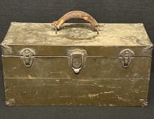 1950's Metal Tool Box with Removable Tray