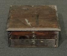 Primitive Wooden Letterpress Printer's Traveling 3-Drawer Job Case
