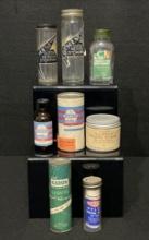 Assorted  Group of 8 Vintage Dental Bottles and Containers