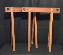 Two Vintage 32" Wooden Sawhorses