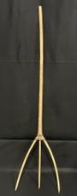 Large 72" Handmade Wooden Primitive Pitch Fork