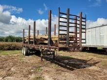 1971 Fruehauf Log Trailer w/ 30' Wood Bridge