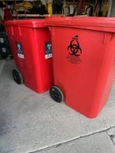 (3) Biohazard Trash Cans