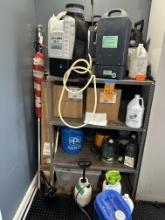 Shelf And Contents- Misters, Pumps