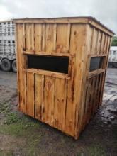 wooden hunting blind