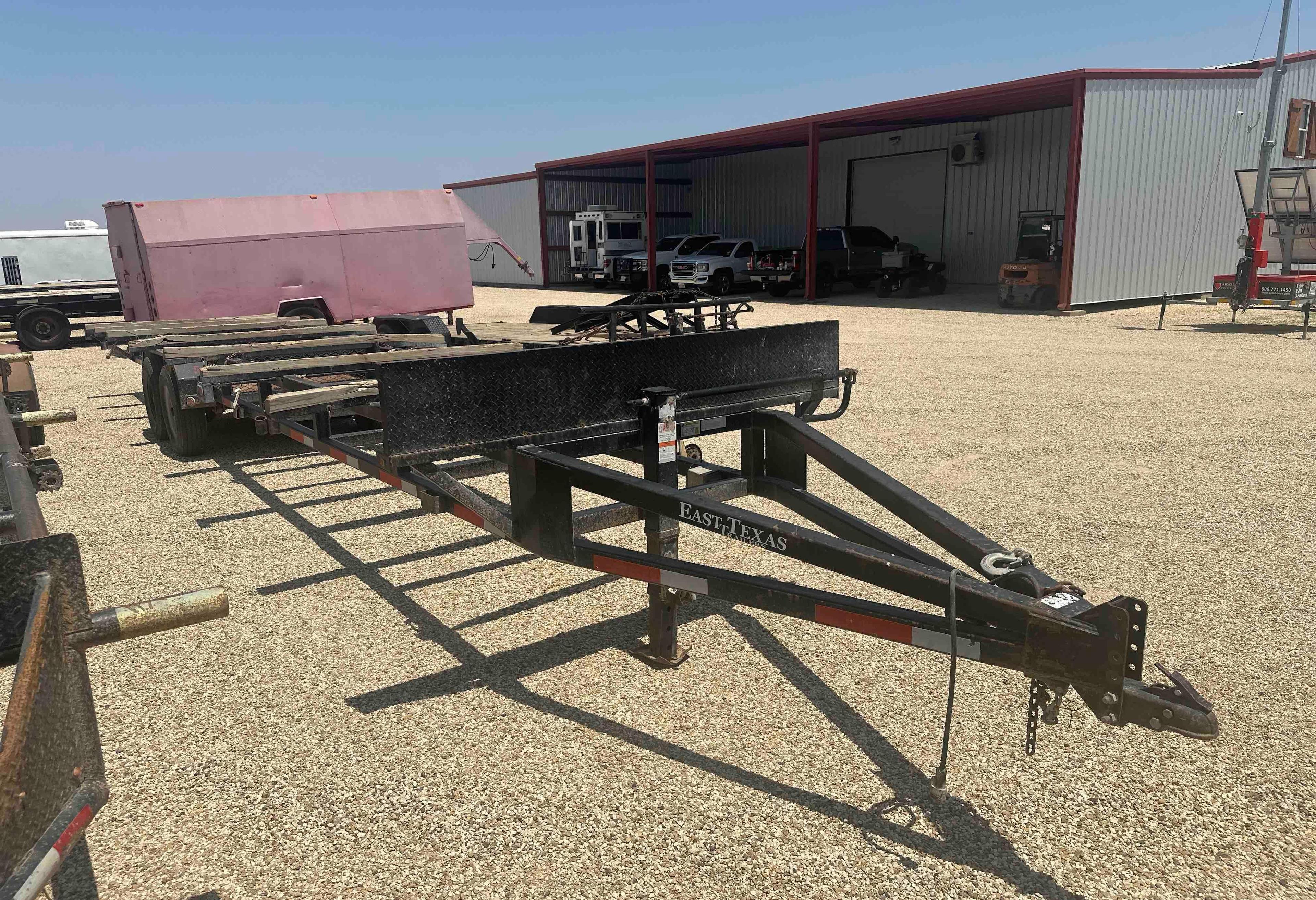 Pipe trailer manufactured by East Texas trailers.