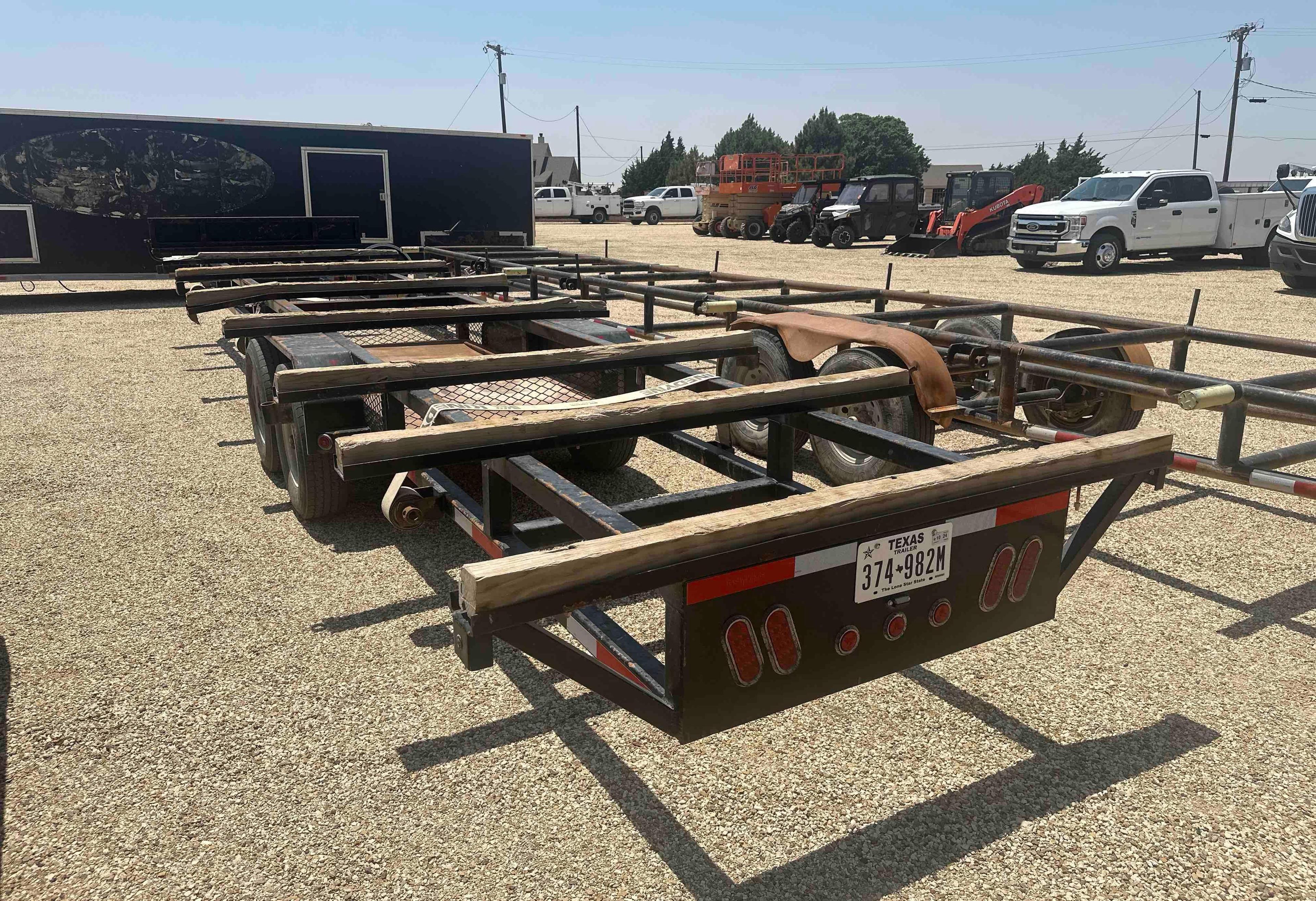Pipe trailer manufactured by East Texas trailers.