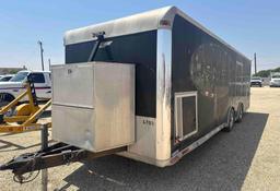 Enclosed trailer manufactured by vintage trailers with generator and air compressor