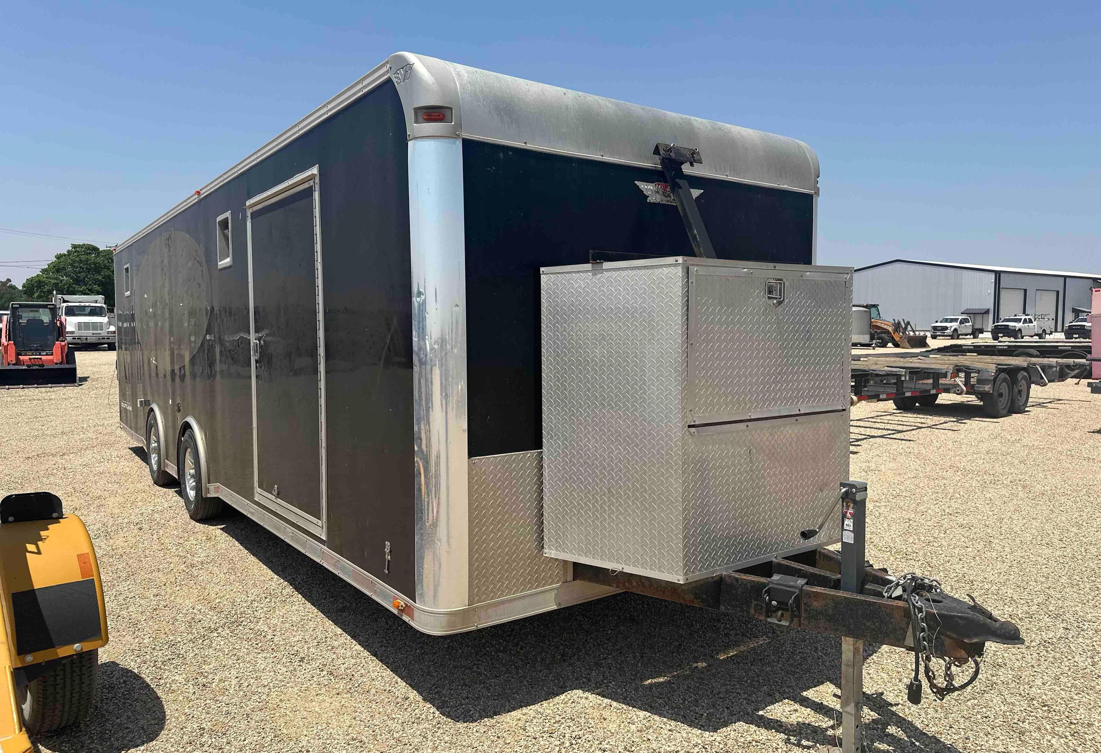 Enclosed trailer manufactured by vintage trailers with generator and air compressor
