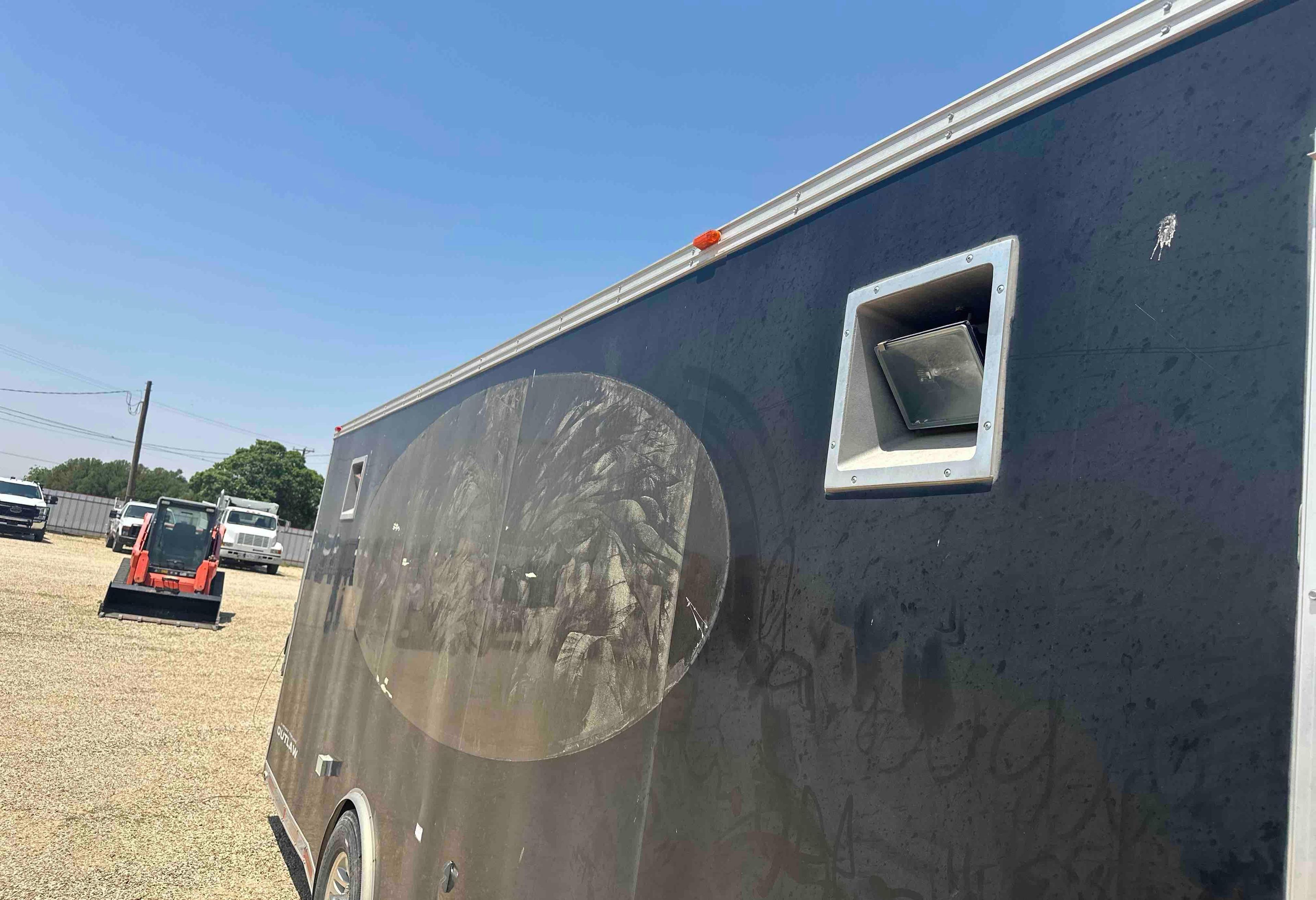 Enclosed trailer manufactured by vintage trailers with generator and air compressor