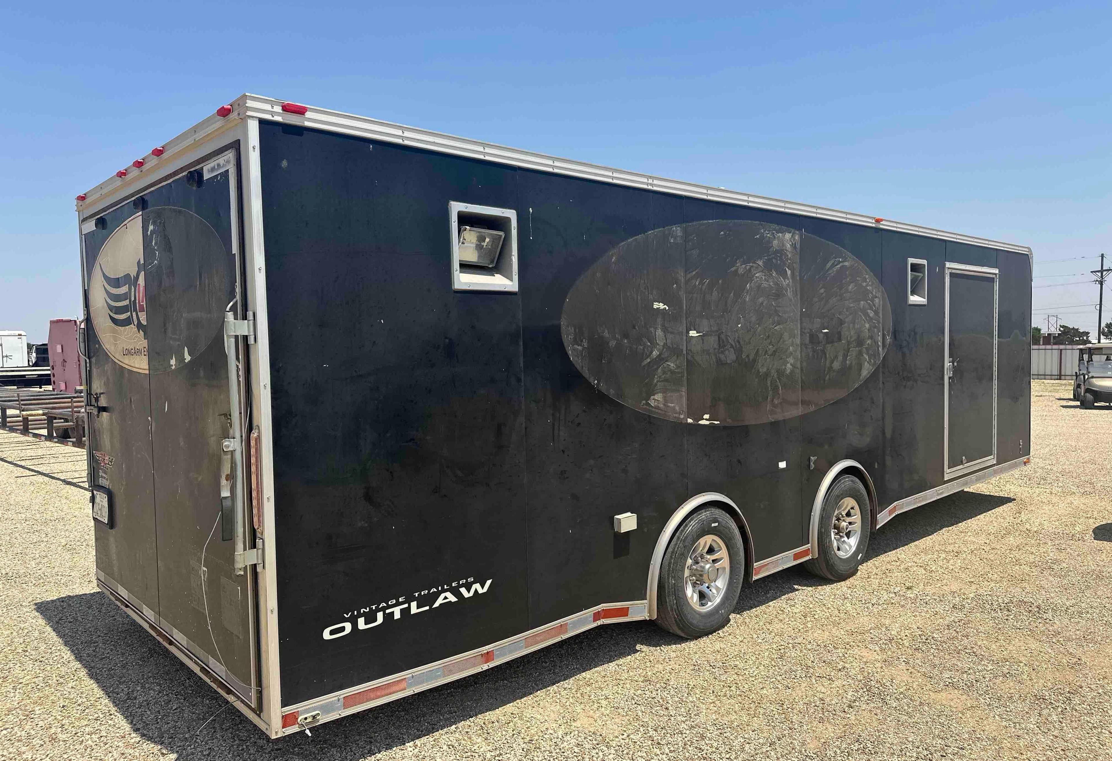 Enclosed trailer manufactured by vintage trailers with generator and air compressor