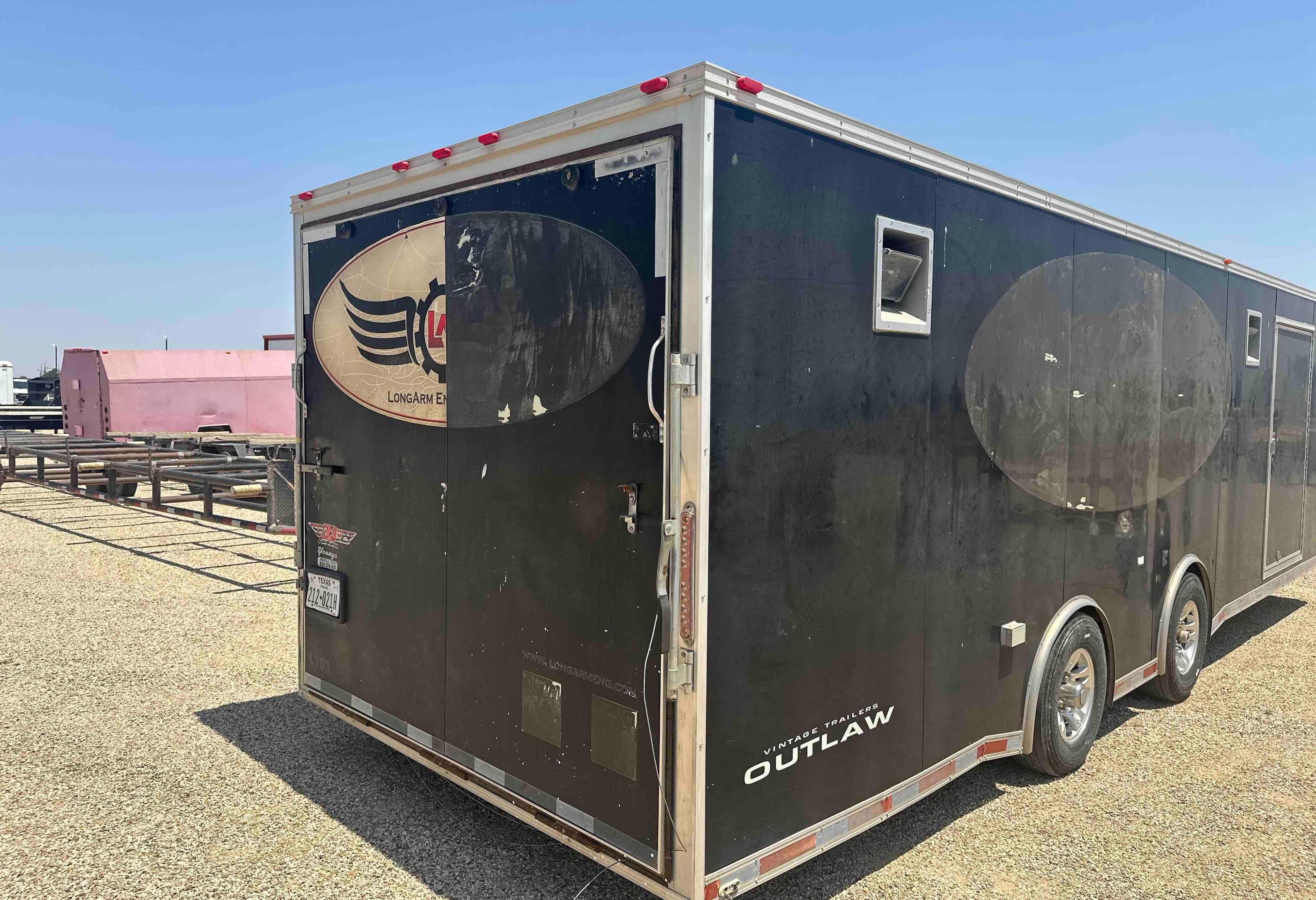 Enclosed trailer manufactured by vintage trailers with generator and air compressor