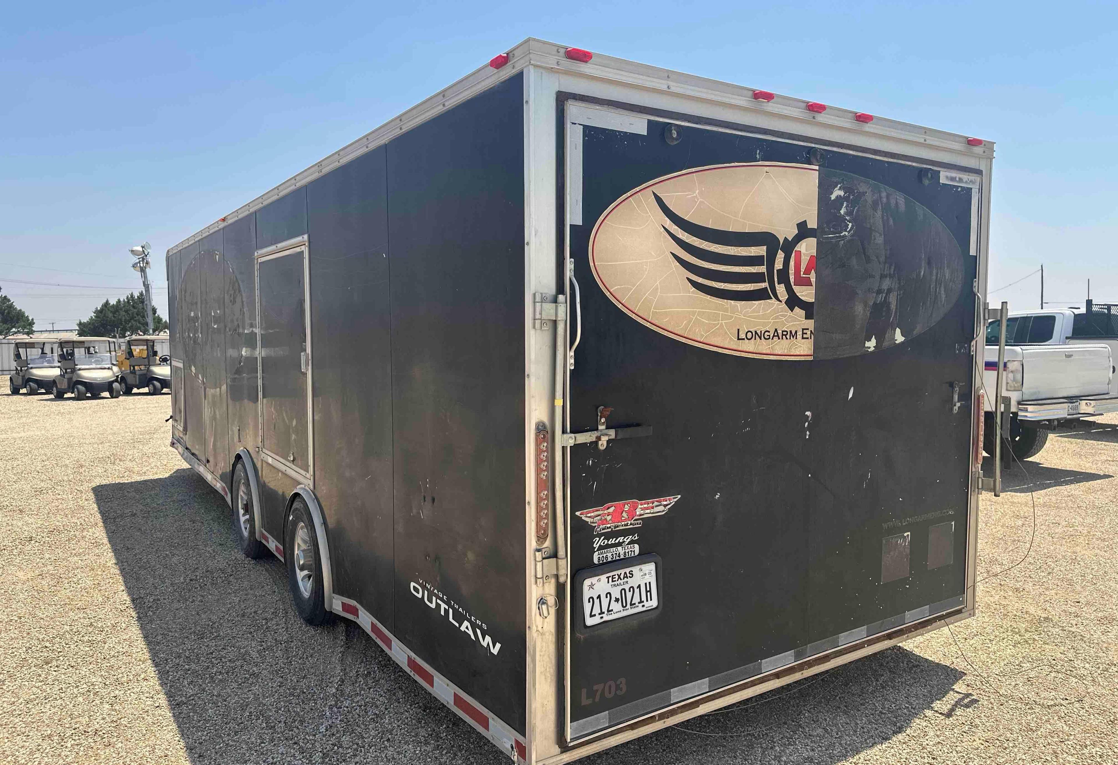 Enclosed trailer manufactured by vintage trailers with generator and air compressor