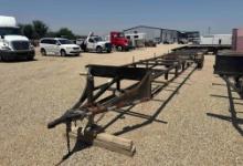 Shop made pipe hauling trailer with title