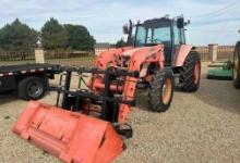 Kubota M96S tractor, Rake & Bucket