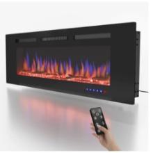 SOLD BY THE PIECE: GORILLA GADGETS 50 INCH WALL-MOUNTED ELECTRIC FIREPLACE,
