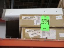 SOLD BY THE PIECE: PRIMETEK VANITY MIRROR WHITE BASE PLATES ONLY, NO MIRROR