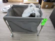 MOBILE GARMENT BASKET WITH DRESS DUMMIES