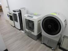 LOT (6) ASSORTED AIR COOLERS (IN HALLWAY)