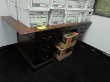 LOT OFFICE FURNITURE,(2)- EXECUTIVE DESKS, 4-DRAWER LATERAL CABINET