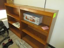 LOT OFFICE FURINTURE, (2)-BOOK SHELVES, TV CABINET, COFFEE TABLE & LOUNGE C
