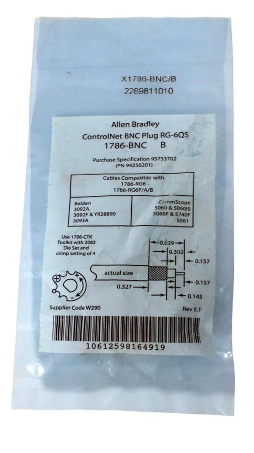 NEW - Lot of 16 Allen-Bradley 1786-BNC ControlNet BNC Plug RG-6QS