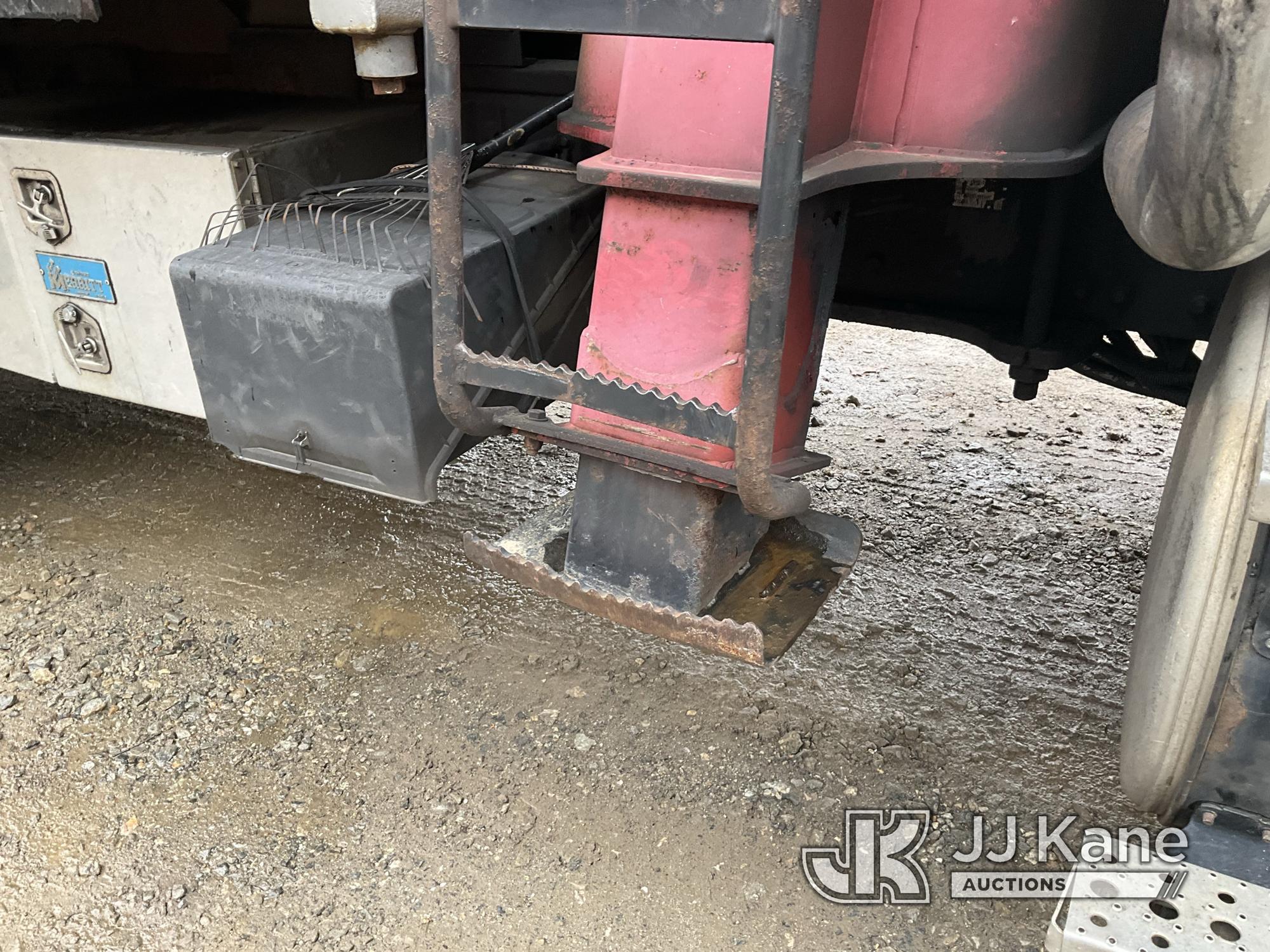 (Shrewsbury, MA) Prentice 2124-BC, Grappleboom/Log Loader Crane mounted behind cab on 2007 Sterling