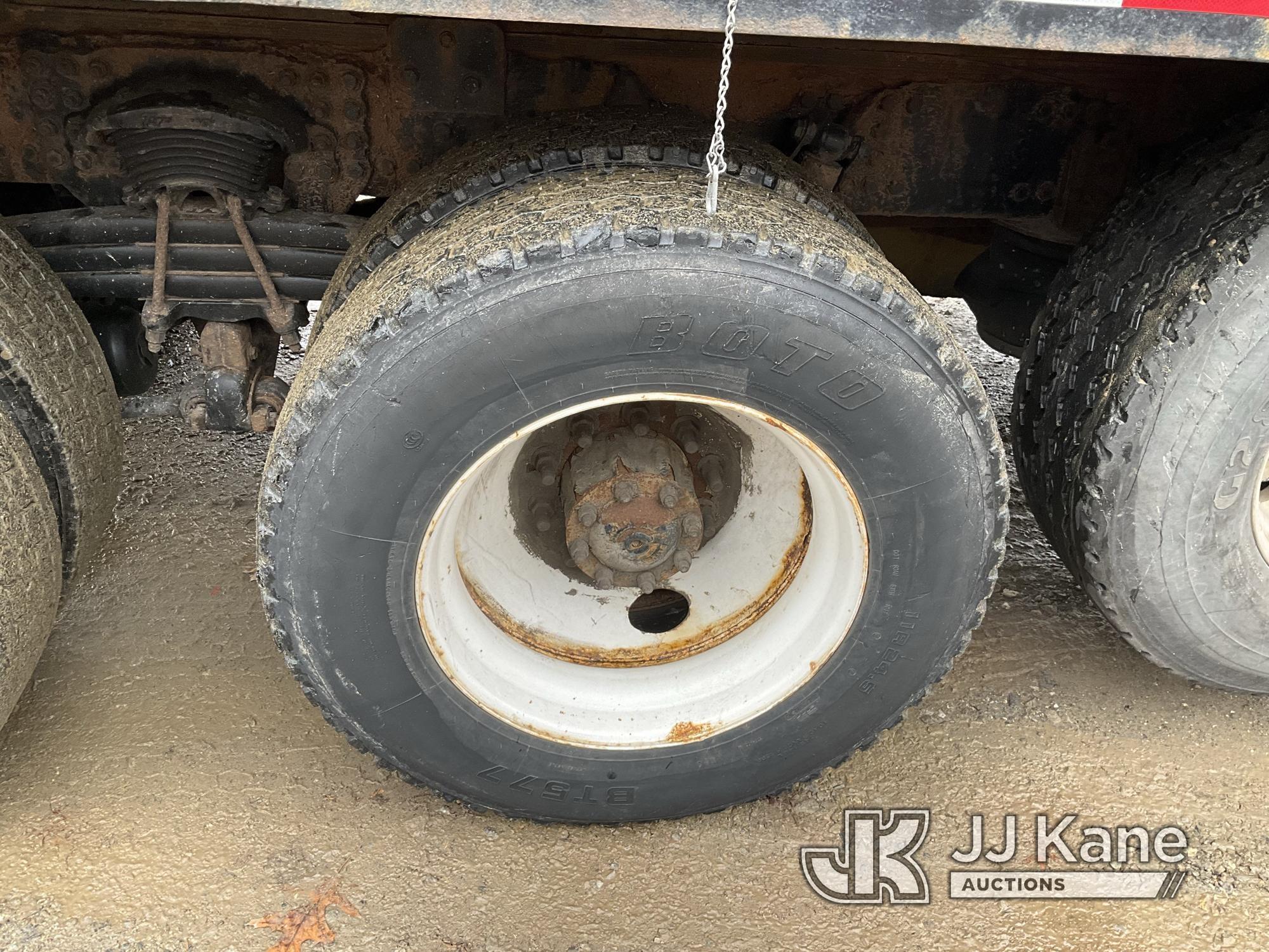 (Shrewsbury, MA) Prentice 2124-BC, Grappleboom/Log Loader Crane mounted behind cab on 2007 Sterling