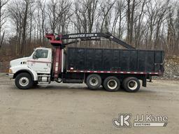(Shrewsbury, MA) Prentice 2124-BC, Grappleboom/Log Loader Crane mounted behind cab on 2007 Sterling