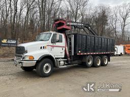 (Shrewsbury, MA) Prentice 2124-BC, Grappleboom/Log Loader Crane mounted behind cab on 2007 Sterling