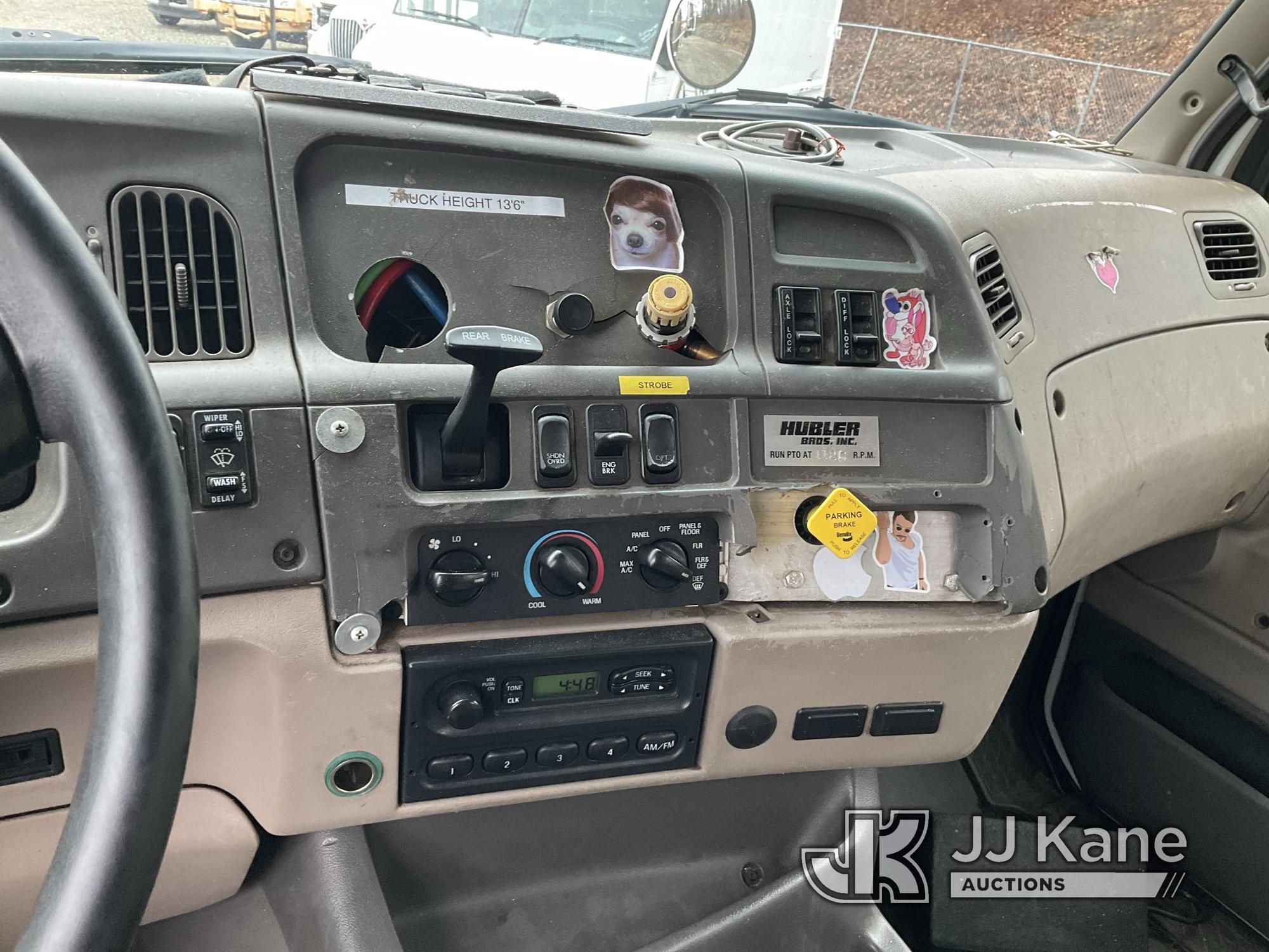 (Shrewsbury, MA) Prentice 2124-BC, Grappleboom/Log Loader Crane mounted behind cab on 2007 Sterling