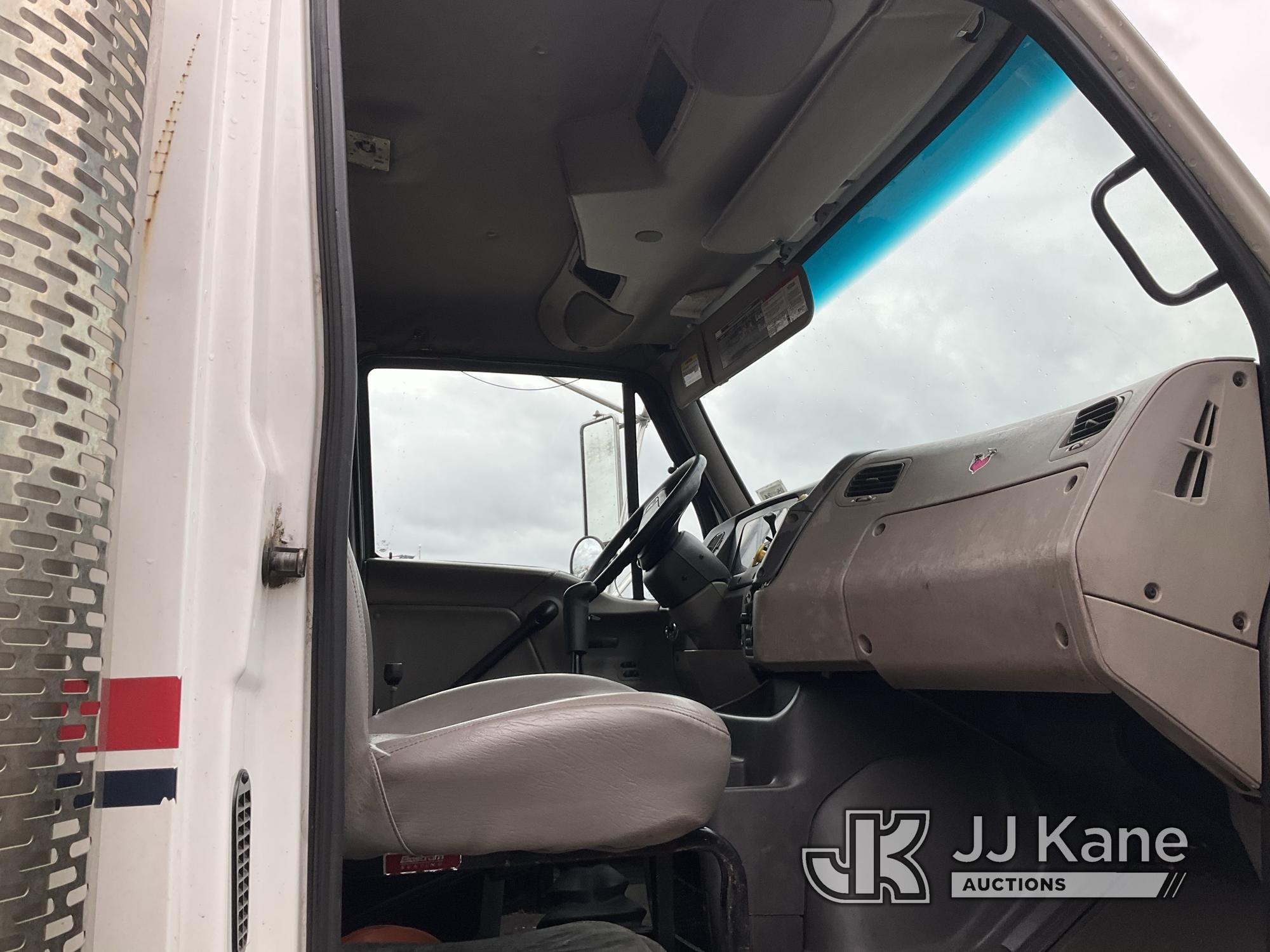 (Shrewsbury, MA) Prentice 2124-BC, Grappleboom/Log Loader Crane mounted behind cab on 2007 Sterling