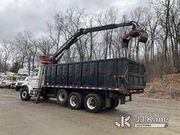 (Shrewsbury, MA) Prentice 2124-BC, Grappleboom/Log Loader Crane mounted behind cab on 2007 Sterling