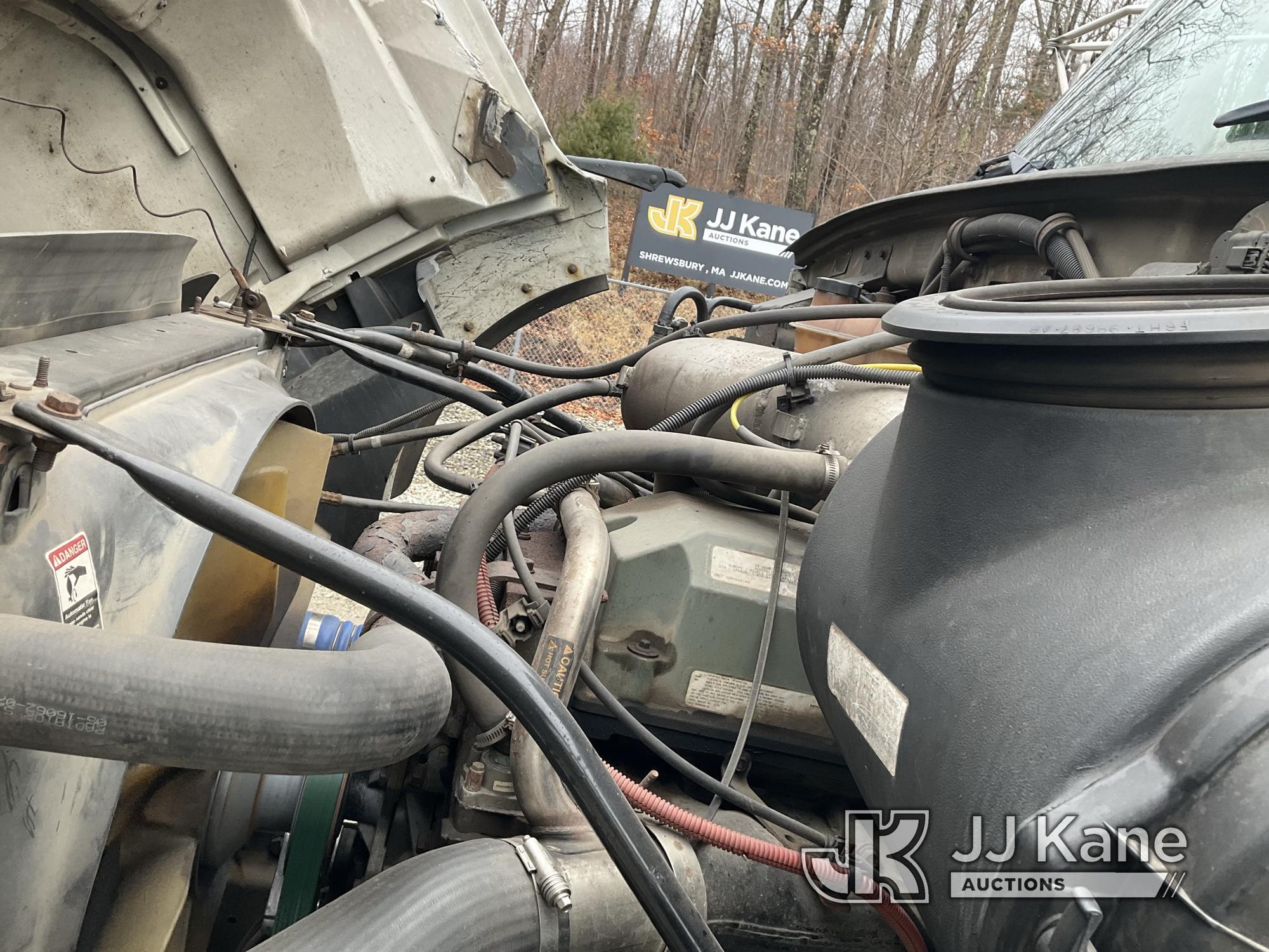 (Shrewsbury, MA) Prentice 2124-BC, Grappleboom/Log Loader Crane mounted behind cab on 2007 Sterling