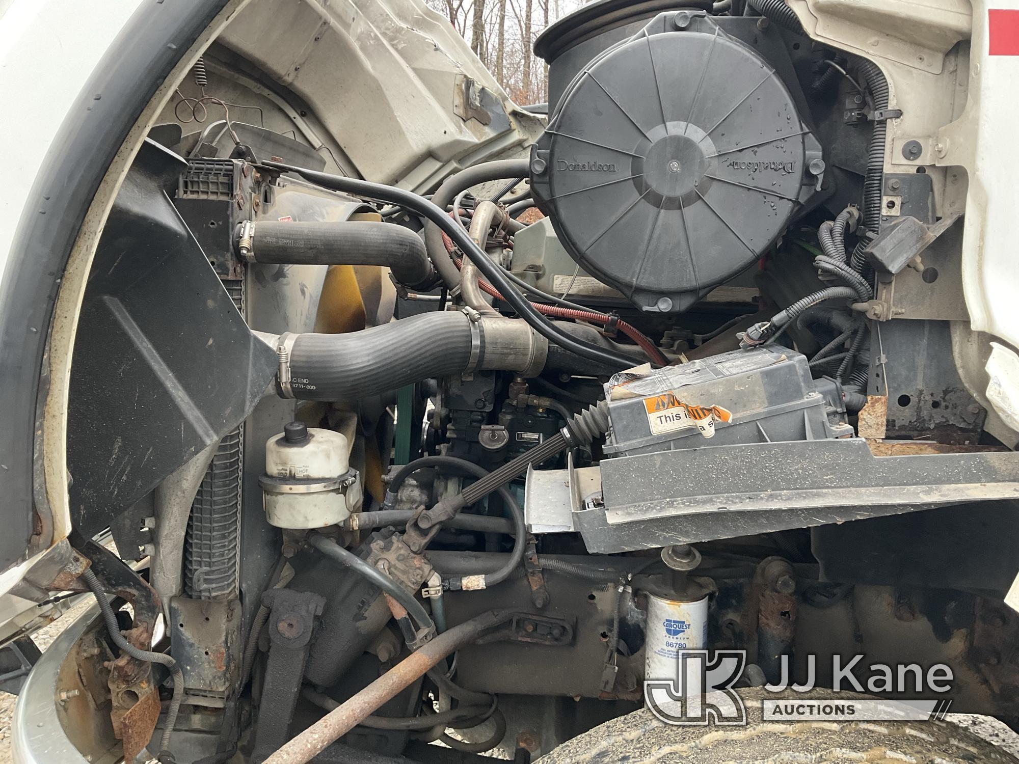 (Shrewsbury, MA) Prentice 2124-BC, Grappleboom/Log Loader Crane mounted behind cab on 2007 Sterling