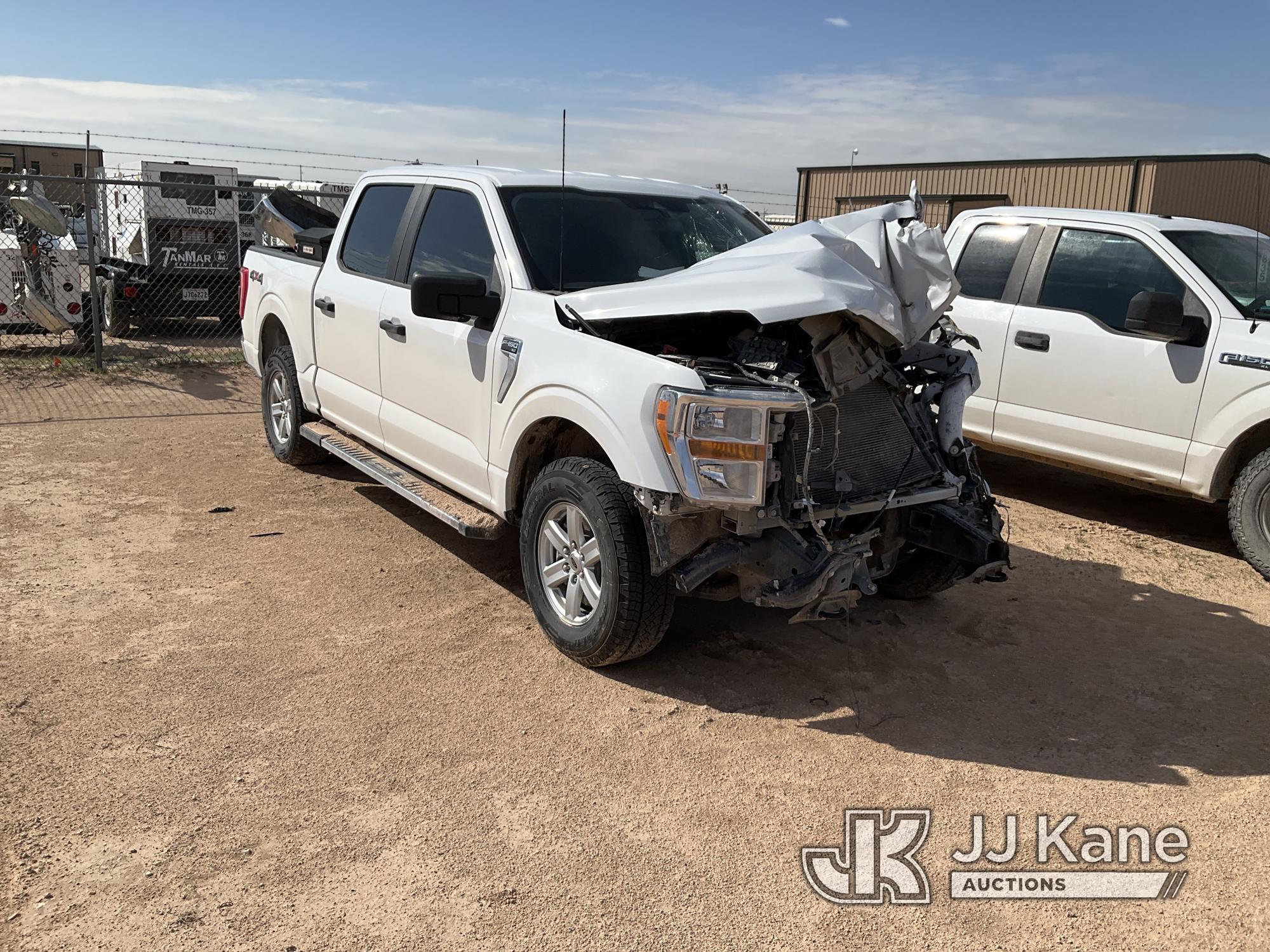 (Midland, TX) 2021 Ford F150 4x4 Crew-Cab Pickup Truck DEALER ONLY! NO RETAIL BUYERS! Wrecked, Does