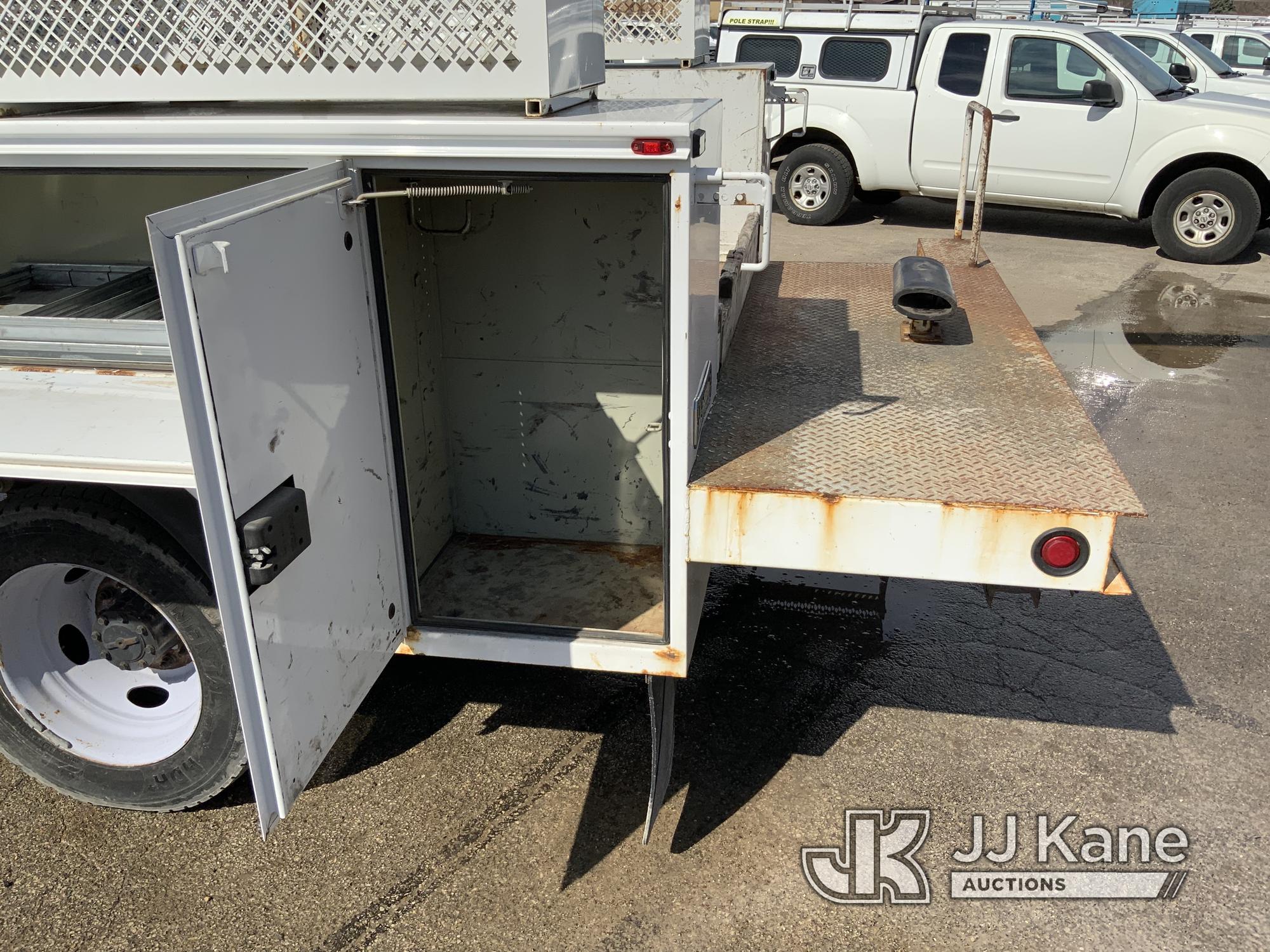 (South Beloit, IL) Versalift SST37EIH-01, Articulating & Telescopic Bucket Truck mounted behind cab