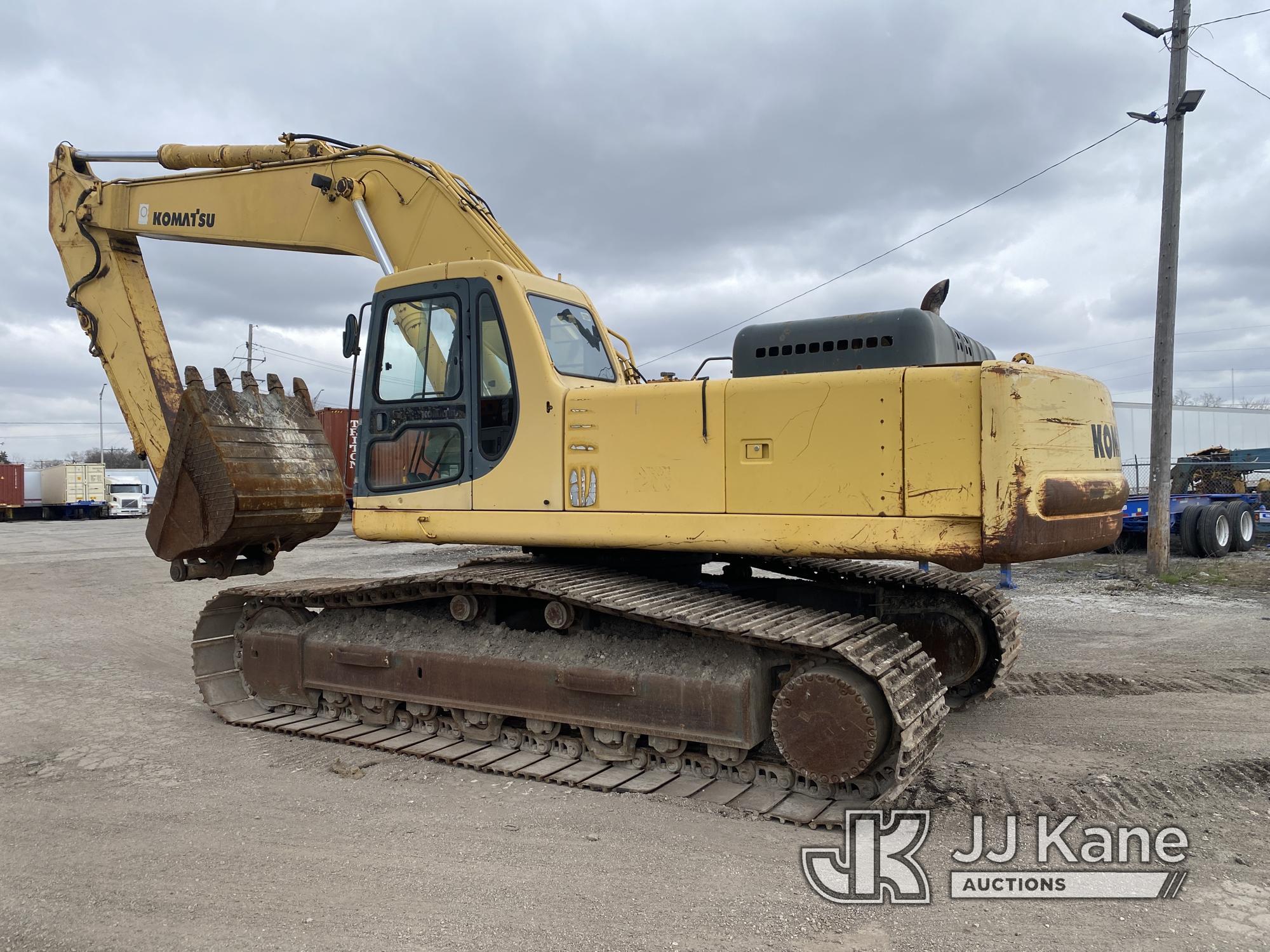 (Harvey, IL) 1998 Komatsu PC400LC-6LC Hydraulic Excavator Runs, Moves, Operates.  Front Glass Missin