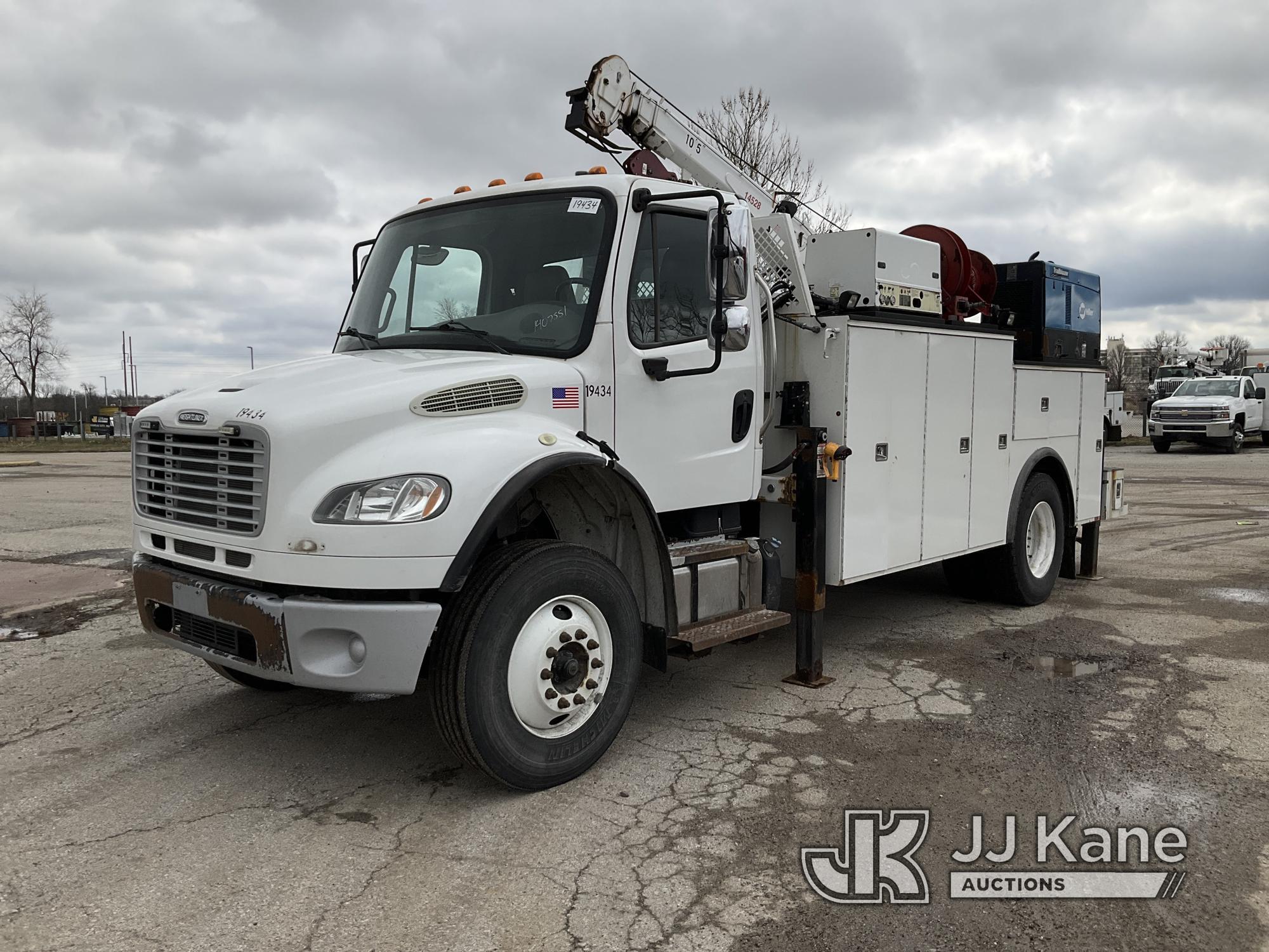 (Kansas City, MO) 2014 Freightliner M2 106 Dual Wheel Service Truck, Service Body Crane Runs, Moves