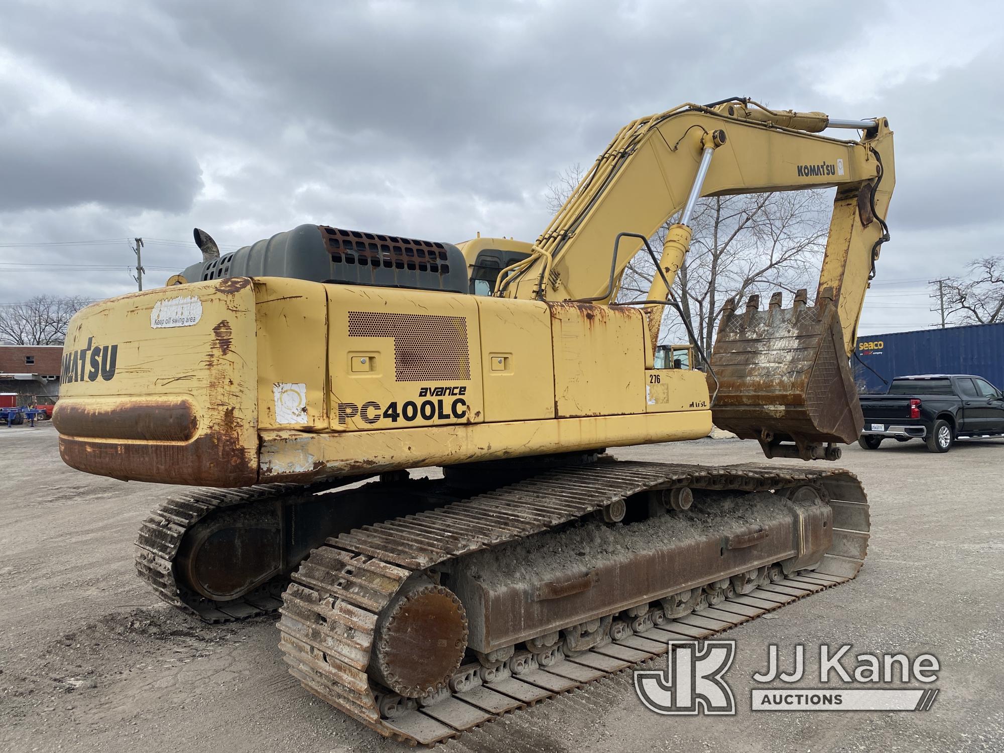 (Harvey, IL) 1998 Komatsu PC400LC-6LC Hydraulic Excavator Runs, Moves, Operates.  Front Glass Missin